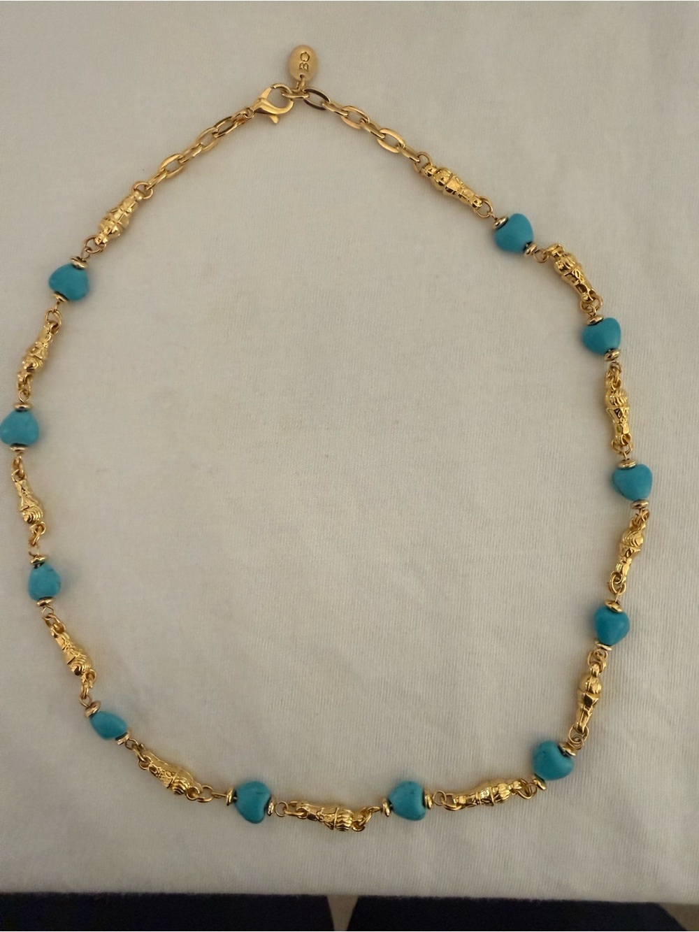 Heart Beads Turquoise Necklace
